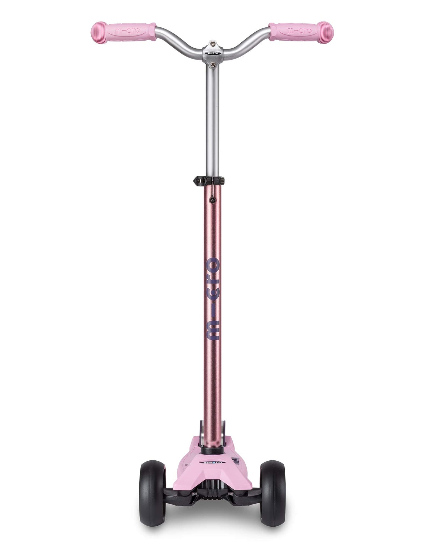 rose pink maxi deluxe pro kids 3 wheel scooter front