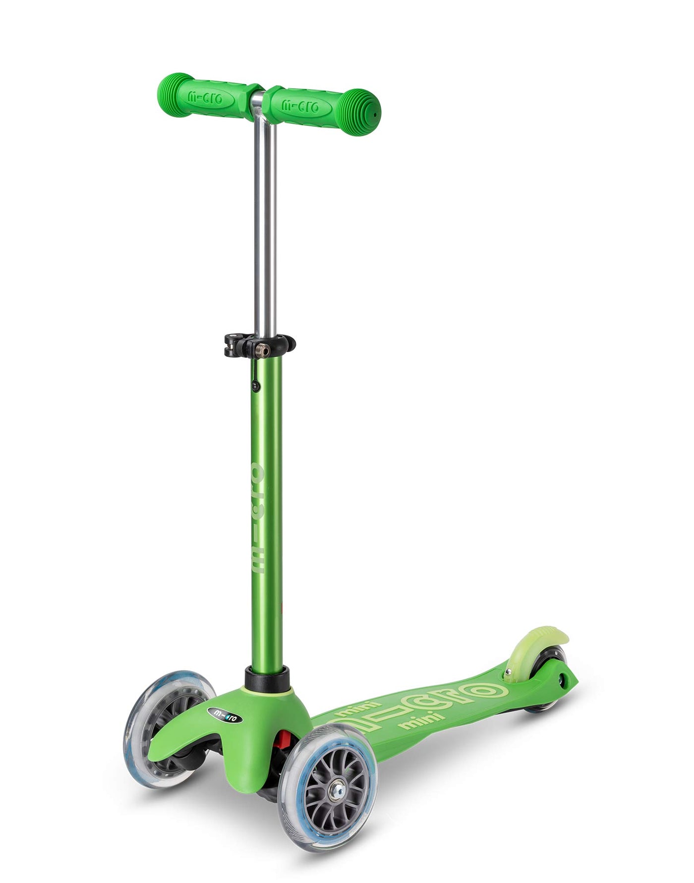 green mini deluxe 3 wheel scooter
