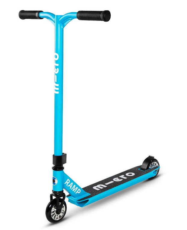 micro beginner stunt scooter ramp cyan full