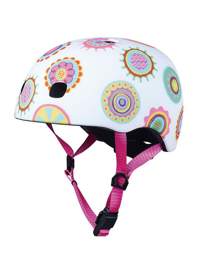 micro scooter doodle spot patterned helmet quater view