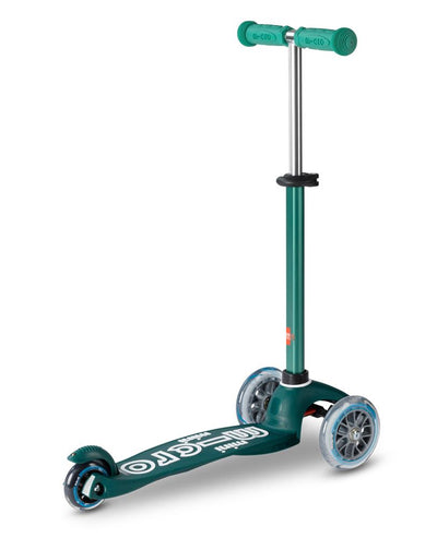 deep green eco mini deluxe 3 wheel scooter rear view