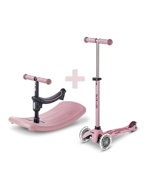 Micro Rock & Go Mini Deluxe LED 3 Wheel Scooter