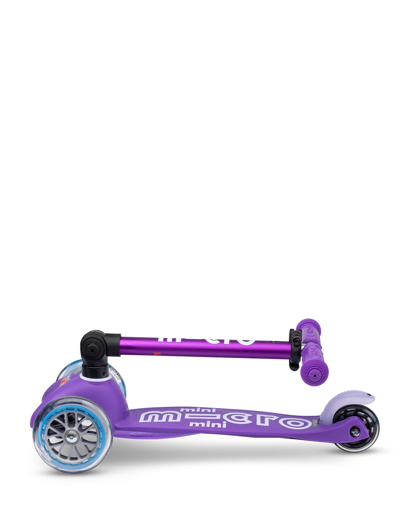 mini micro deluxe foldable purple scooter folded