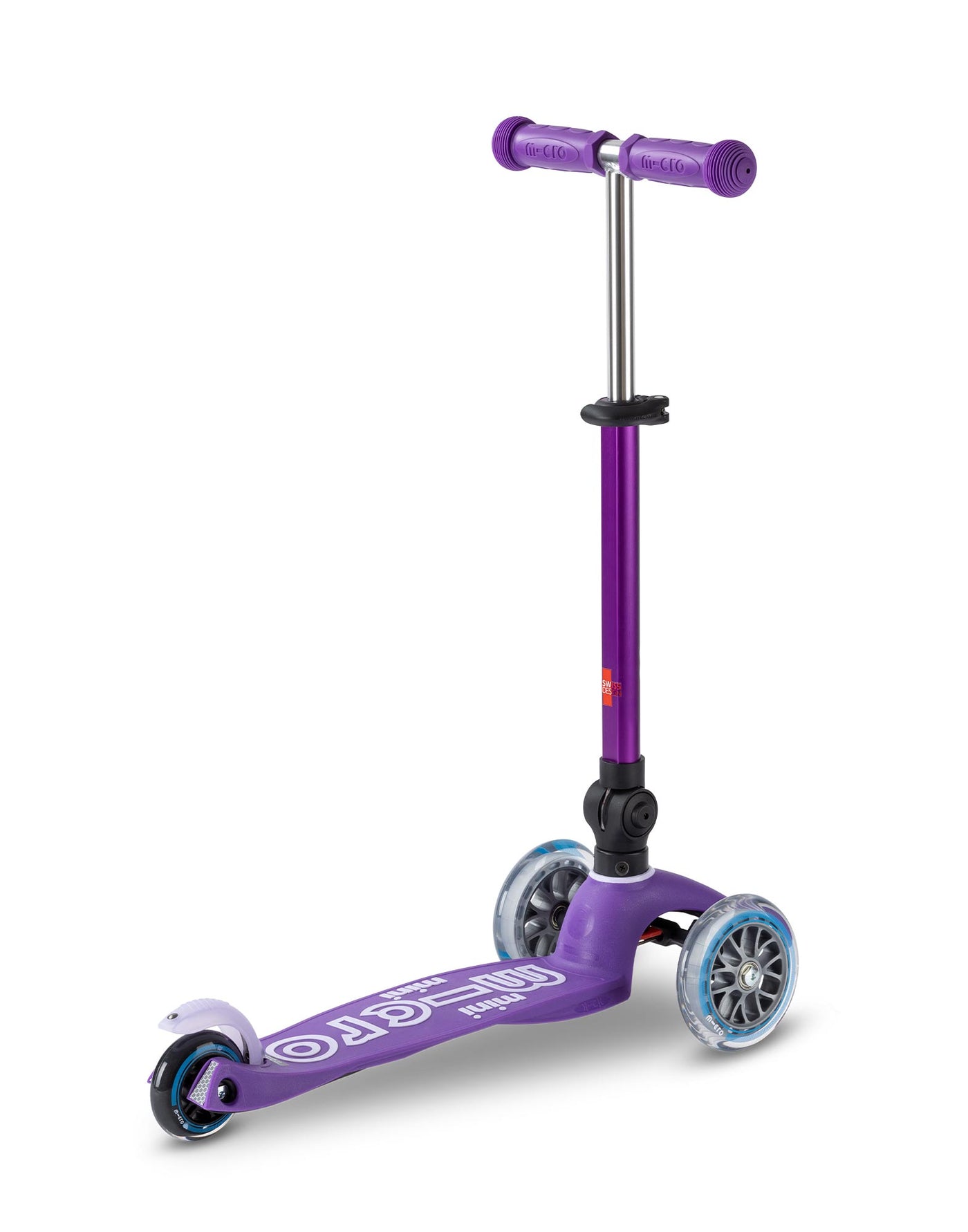 mini micro deluxe foldable purple scooter rear