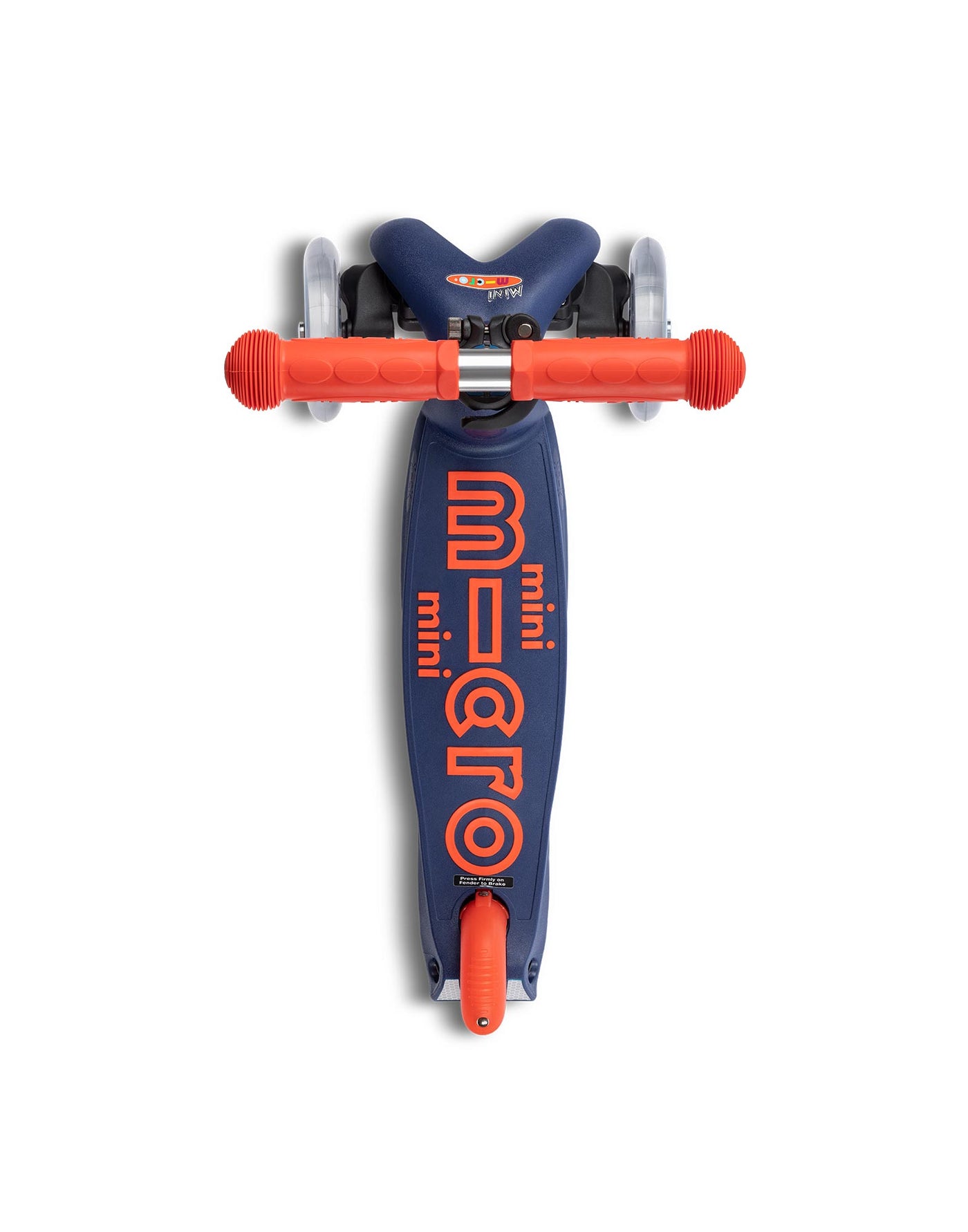 mini micro deluxe foldable navy blue scooter deck