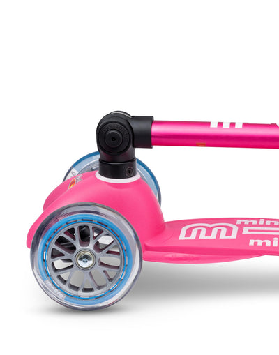 mini micro deluxe foldable pink scooter folded