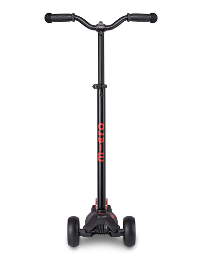 black maxi deluxe pro 3 wheel scooter front