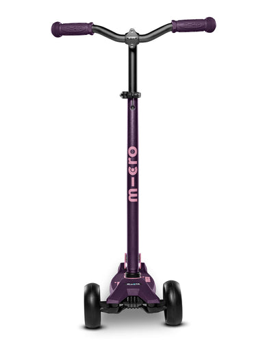 deep purple maxi deluxe pro 3 wheel scooter front