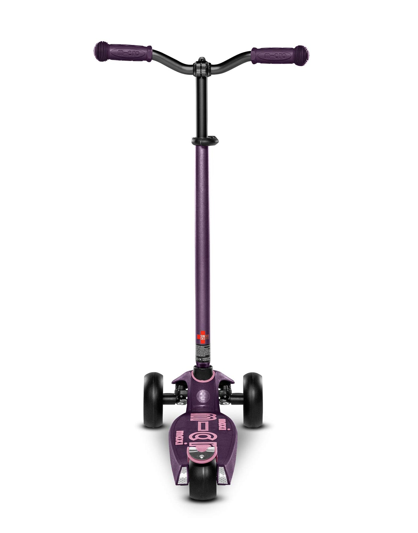 deep purple maxi deluxe pro 3 wheel scooter back