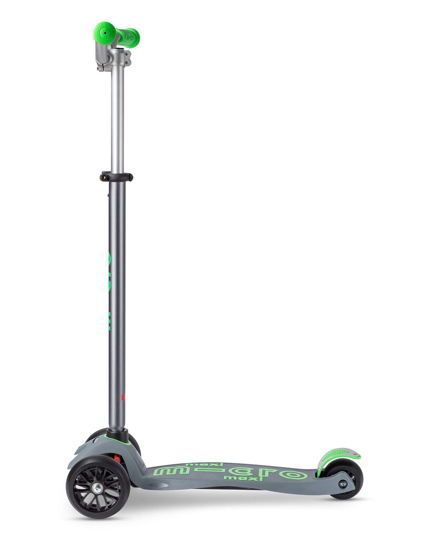 grey maxi deluxe pro 3 wheel scooter side