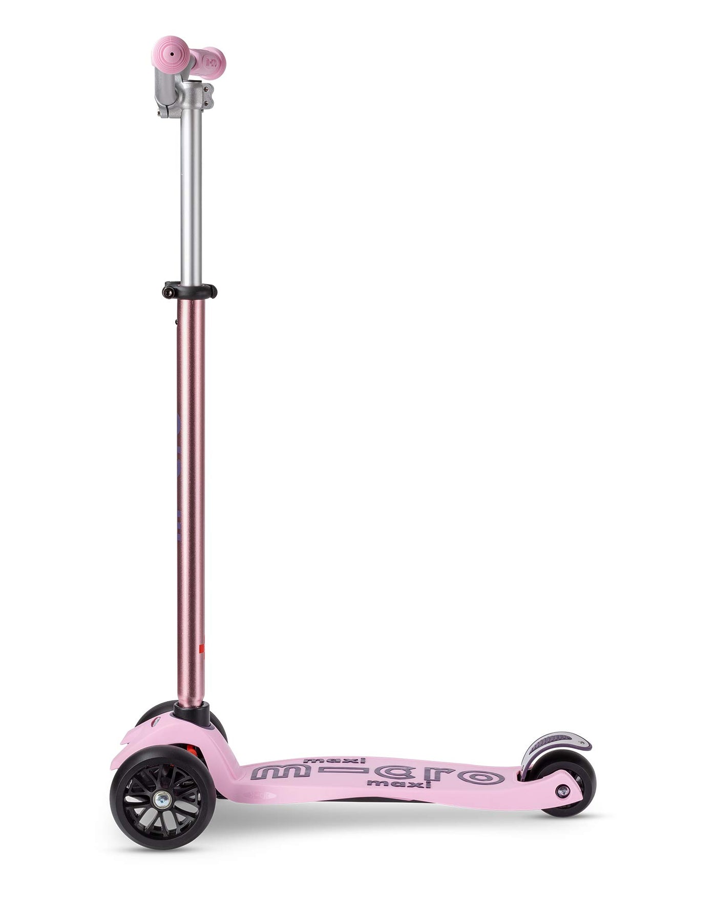 rose pink maxi deluxe pro kids 3 wheel scooter side