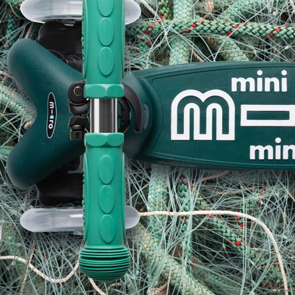 mini micro deluxe eco deep green sustainable scooter