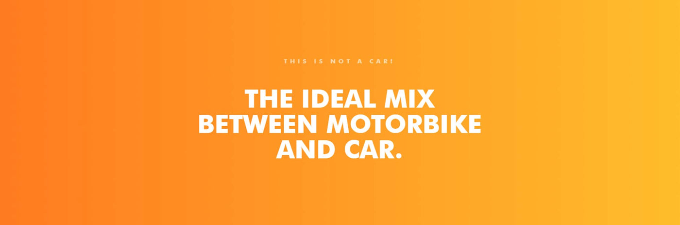 the ideal mix between a motorbike and a car