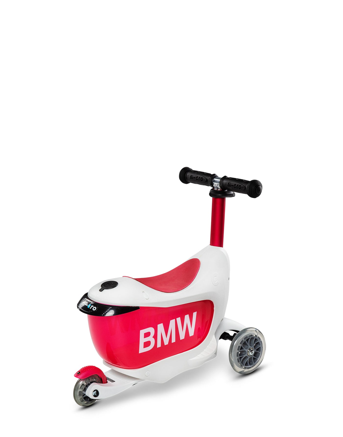bmw micro mini2go toddler ride on scooter white rear angle