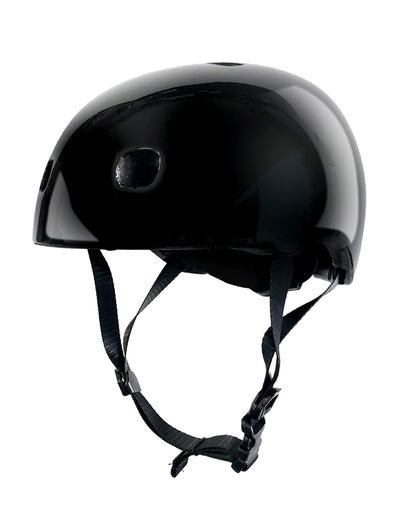 micro scooter black helmet glossy quarter view