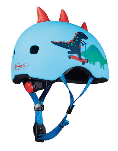 awesome dinosaur 3d scooter and bike helmet rear angle