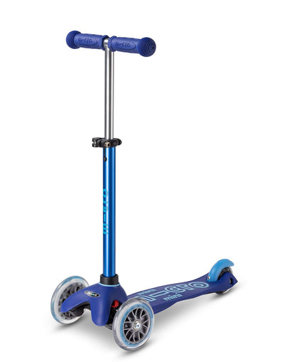 blue mini deluxe 3 wheel scooter