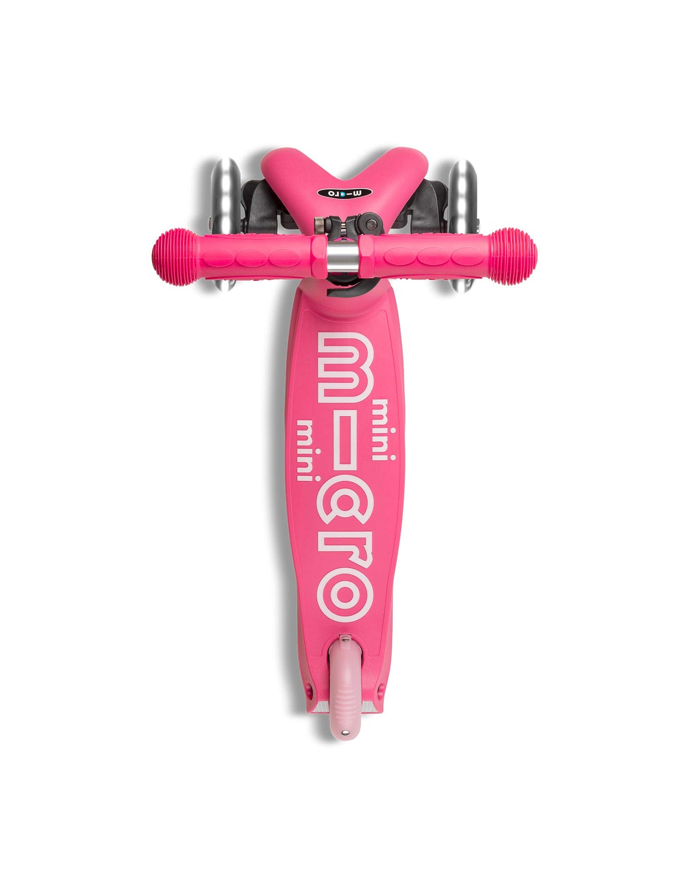 pink mini deluxe 3 wheel scooter with led wheels deck