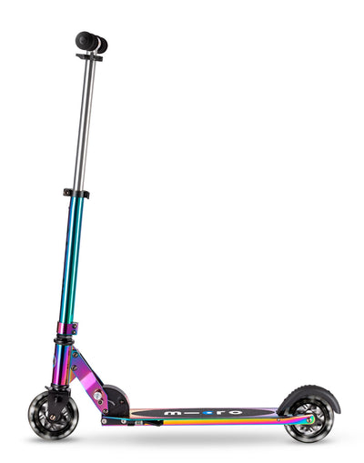 neochrome sprite kids 2 wheel led scooter side on