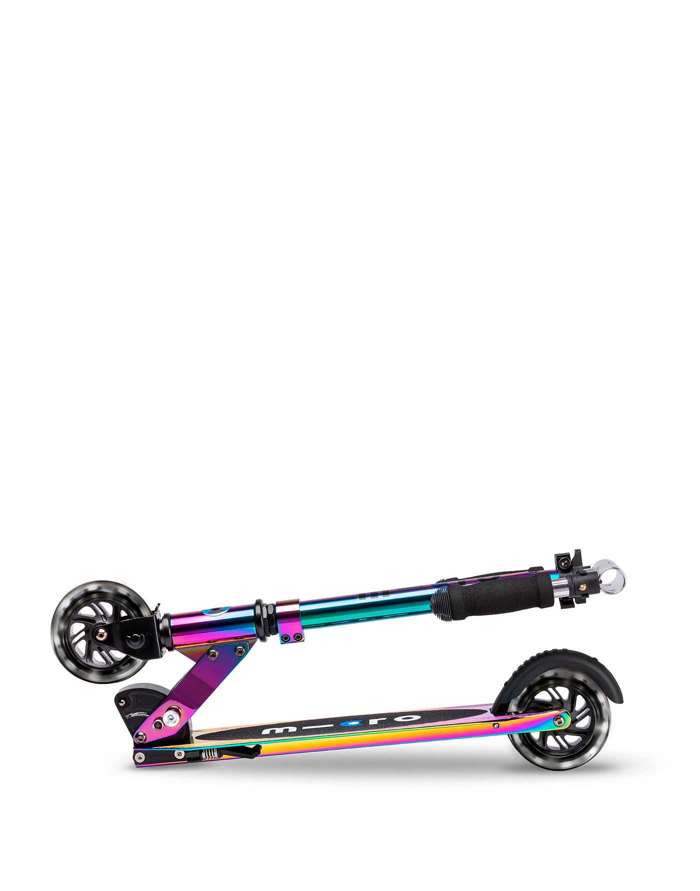 neochrome sprite kids 2 wheel led scooter folded