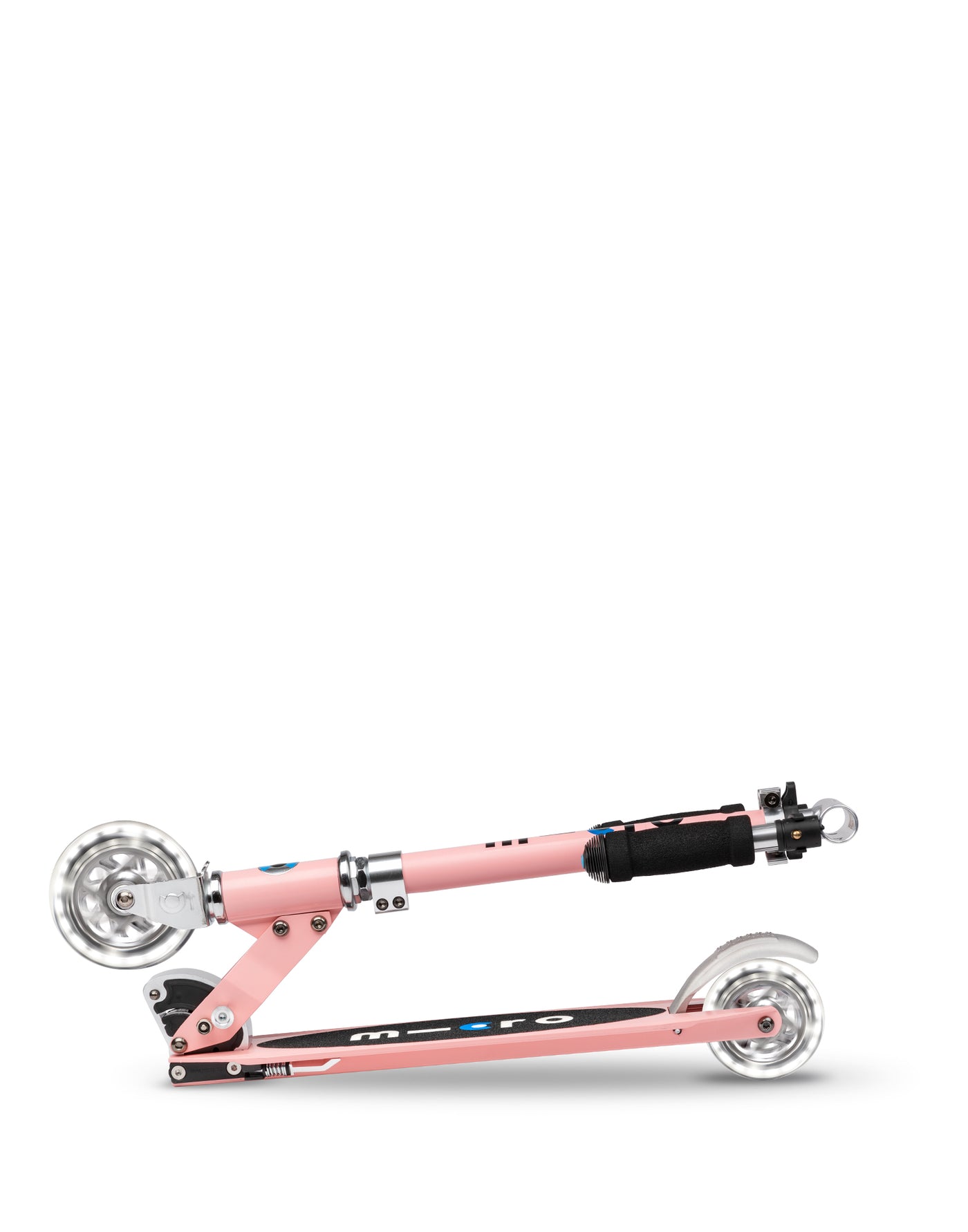 neon rose sprite kids scooter with led wheels folded