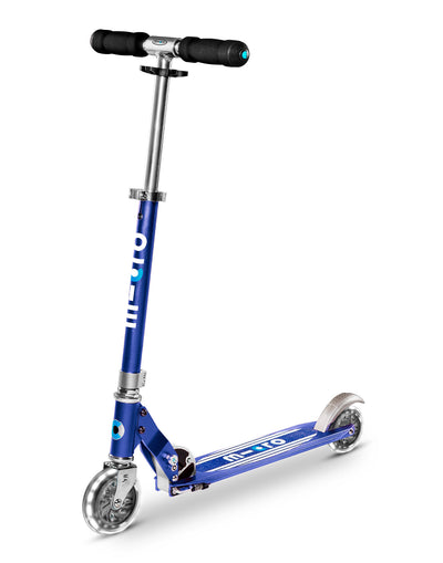 sapphire blue sprite kids scooter with led wheels