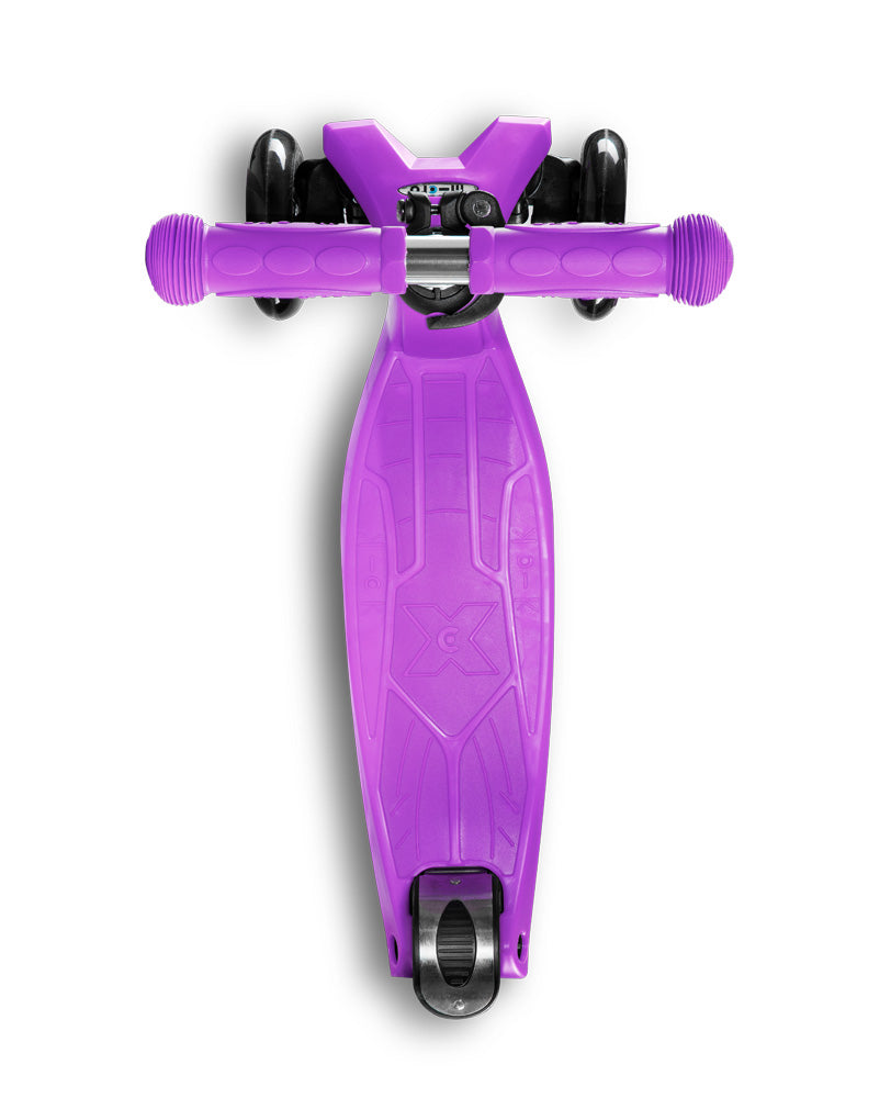 purple maxi classic 3 wheel kids scooter deck view