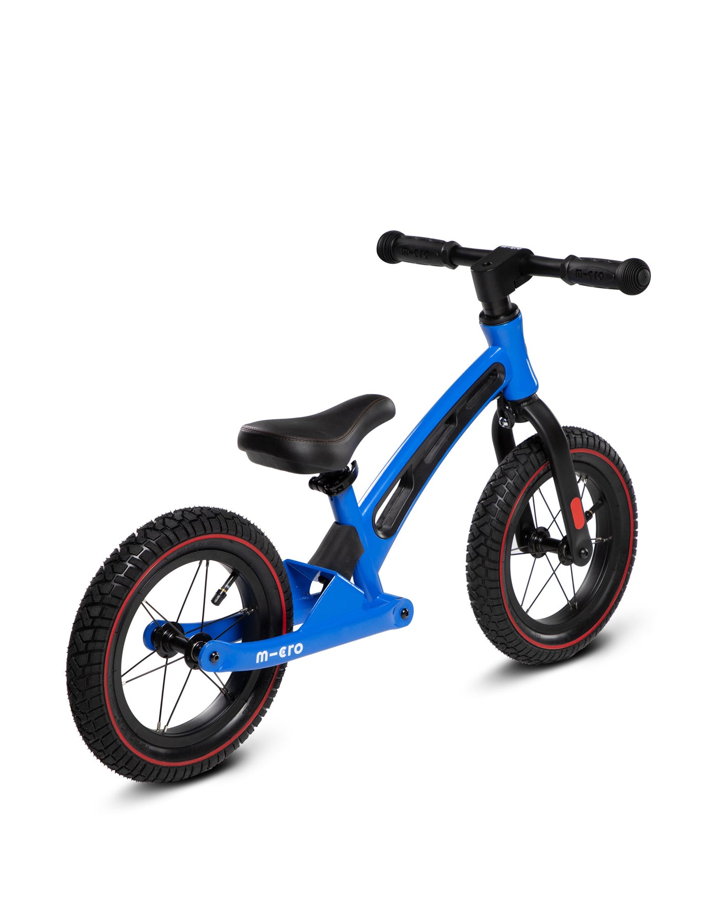 blue toddler balance bike rear view