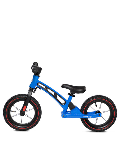 blue toddler balance bike side view