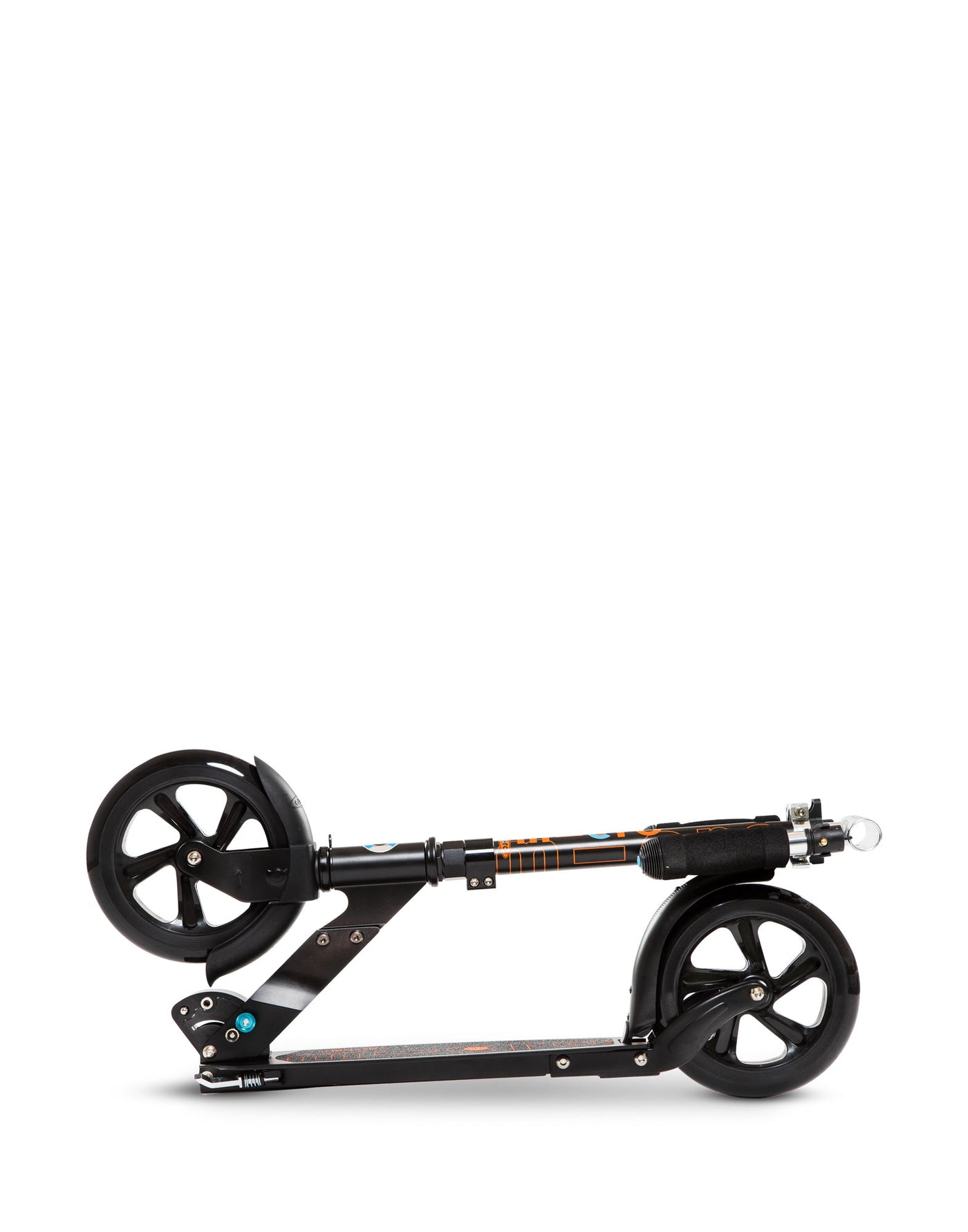 black classic adult 2 wheel scooter folded
