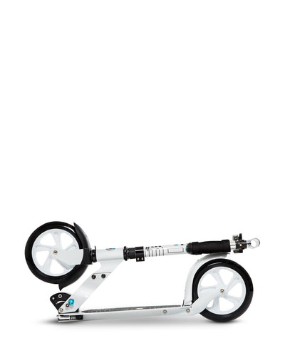 white classic adult 2 wheel scooter folded