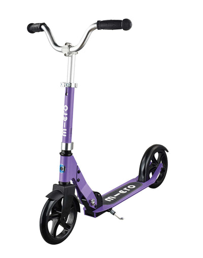 purple cruiser 2 wheel kids scooter with large wheels