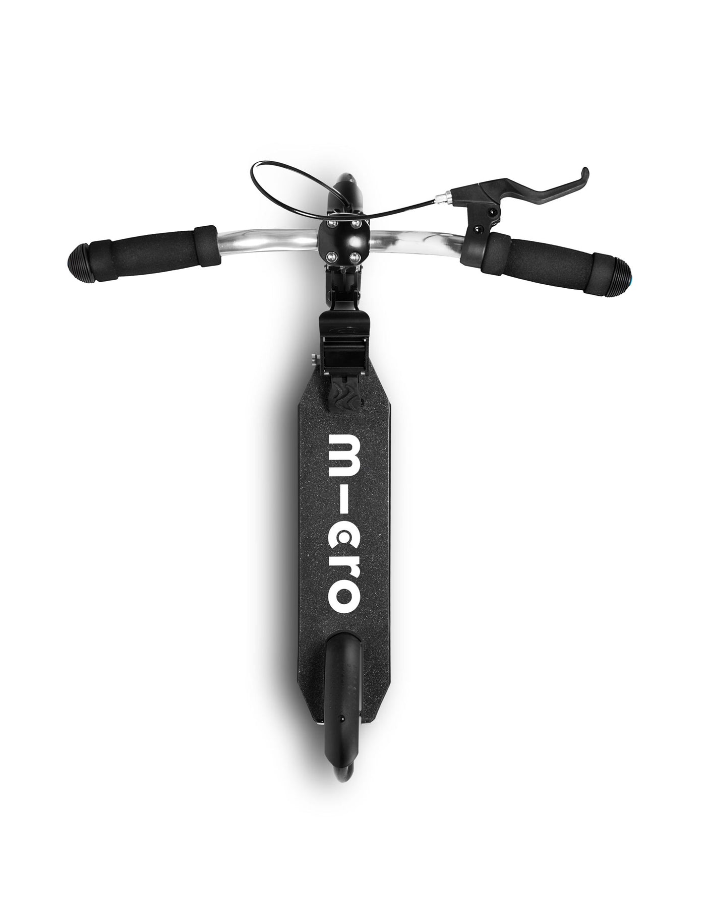 downtown adult scooter with hand brake deck view