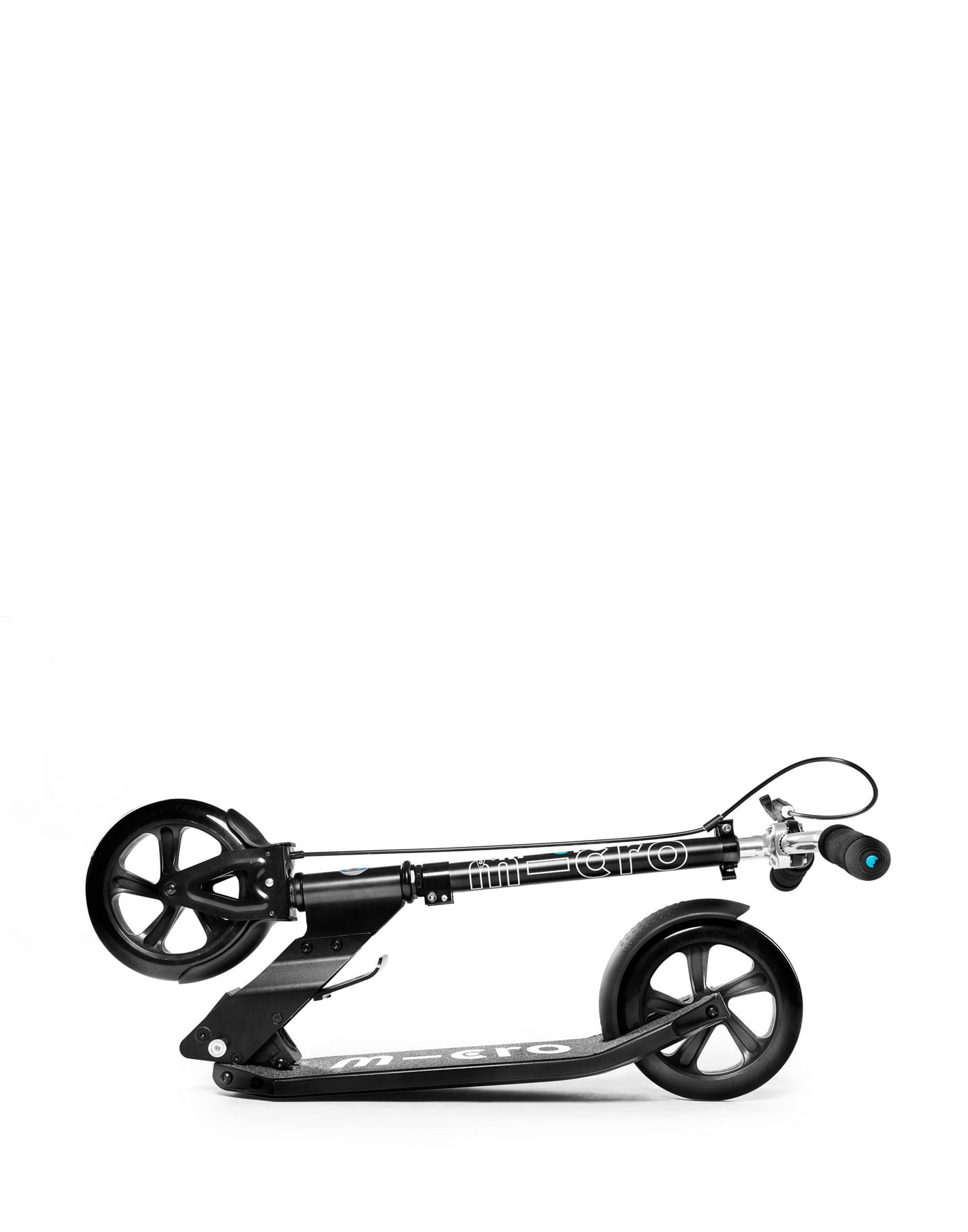 downtown adult scooter with hand brake folded