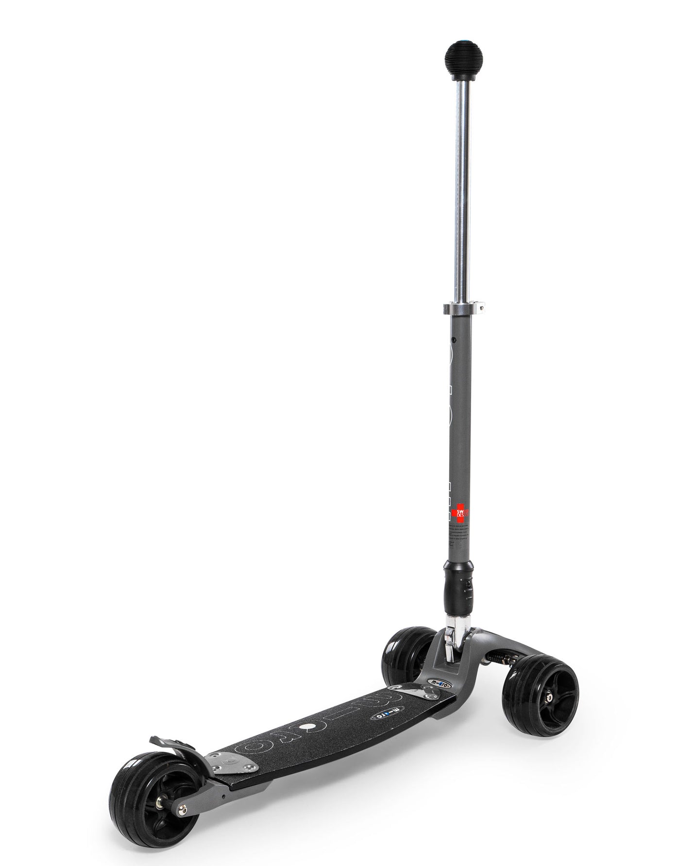 volcano grey kickboard 3 wheel adult scooter rear view