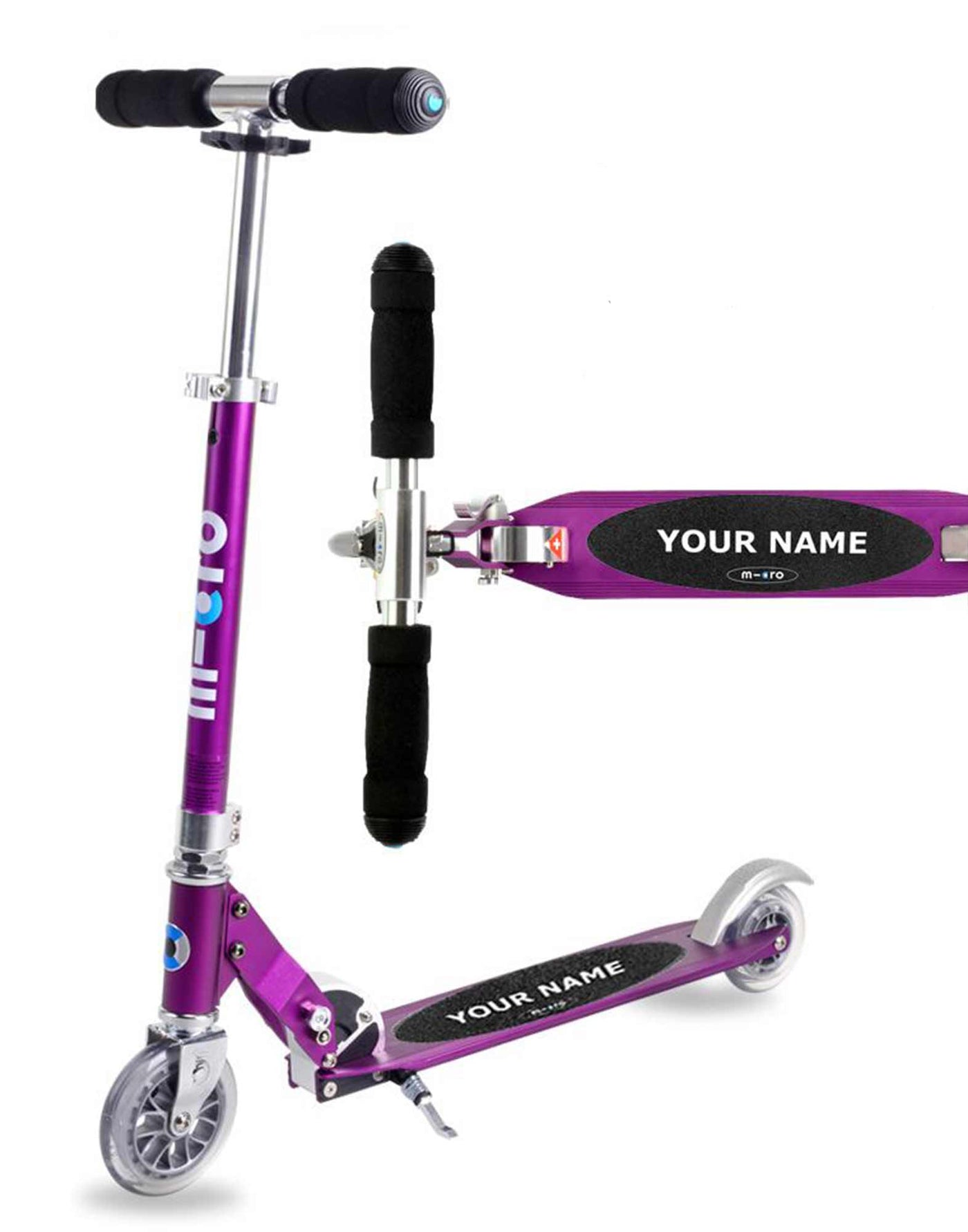 purple personalised sprite scooter