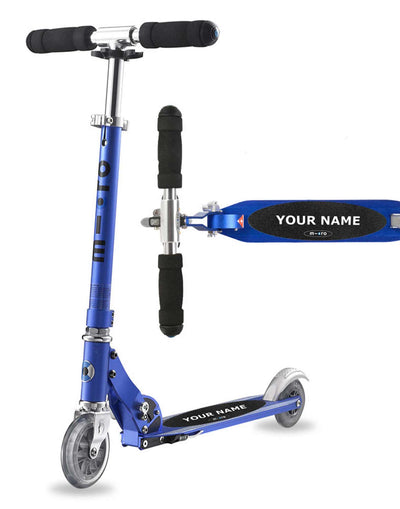 sapphire blue personalised sprite scooter