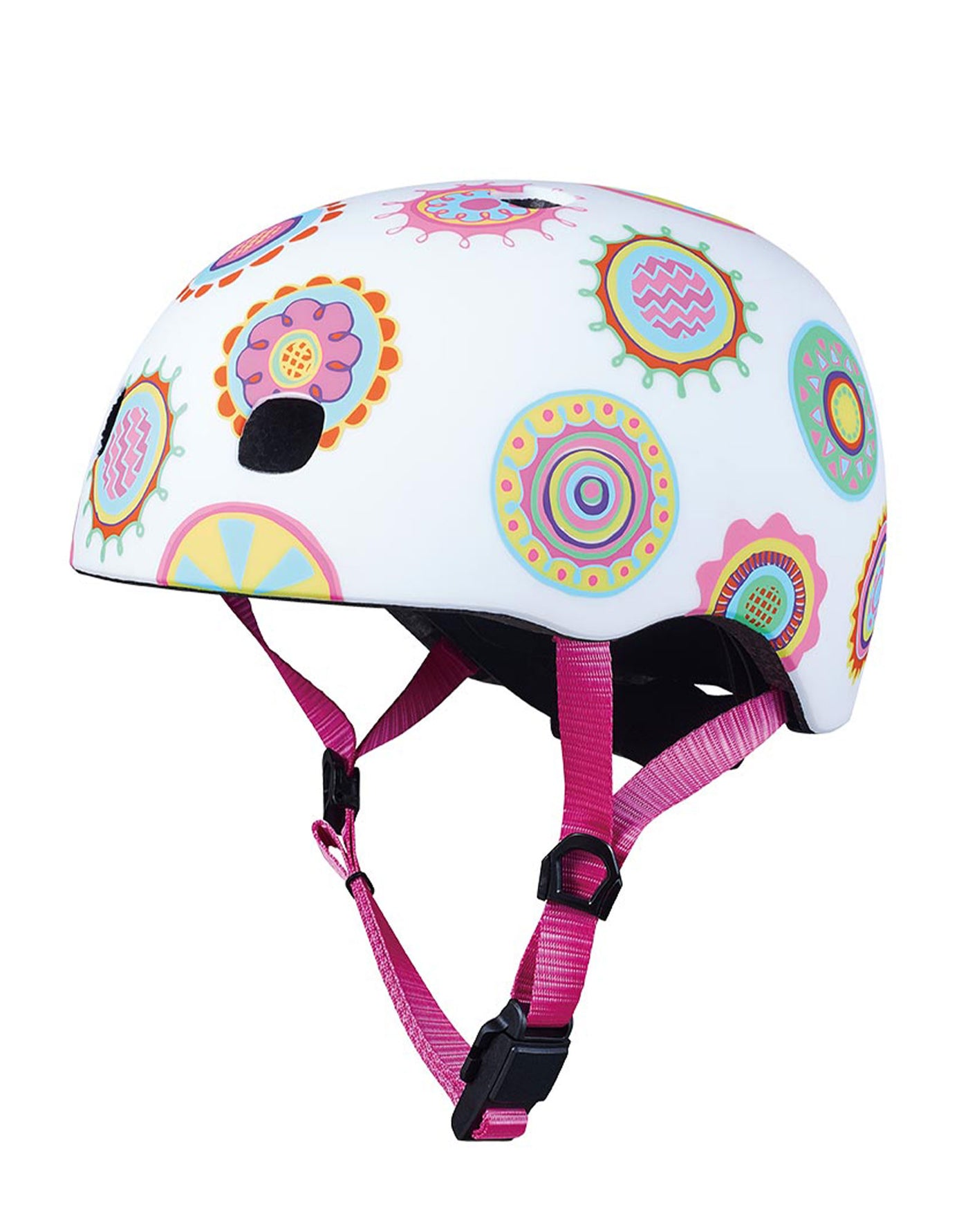 micro scooter doodle spot patterned helmet quater view