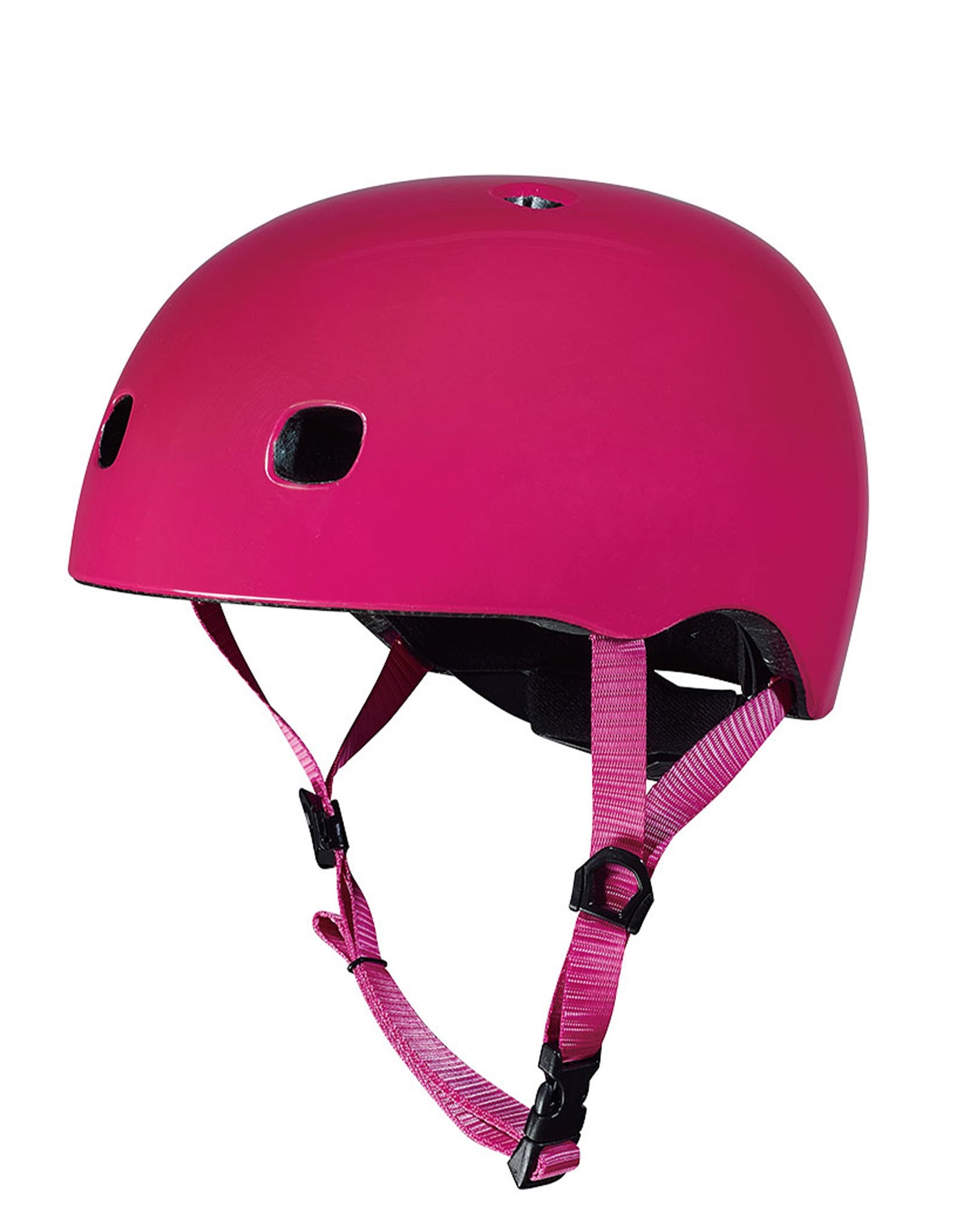 micro scooter plain coloured raspberry helmet one quater view