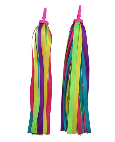 neon coloured ribbons