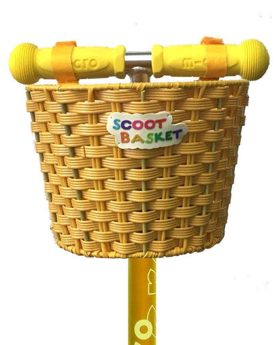 micro scooters scoot basket yellow close up