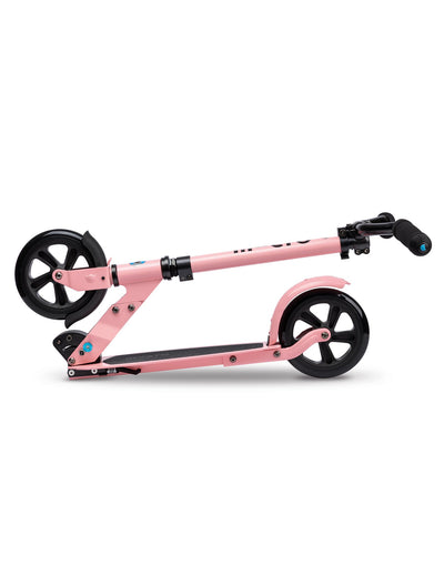 neon pink speed plus deluxe adult scooter folded