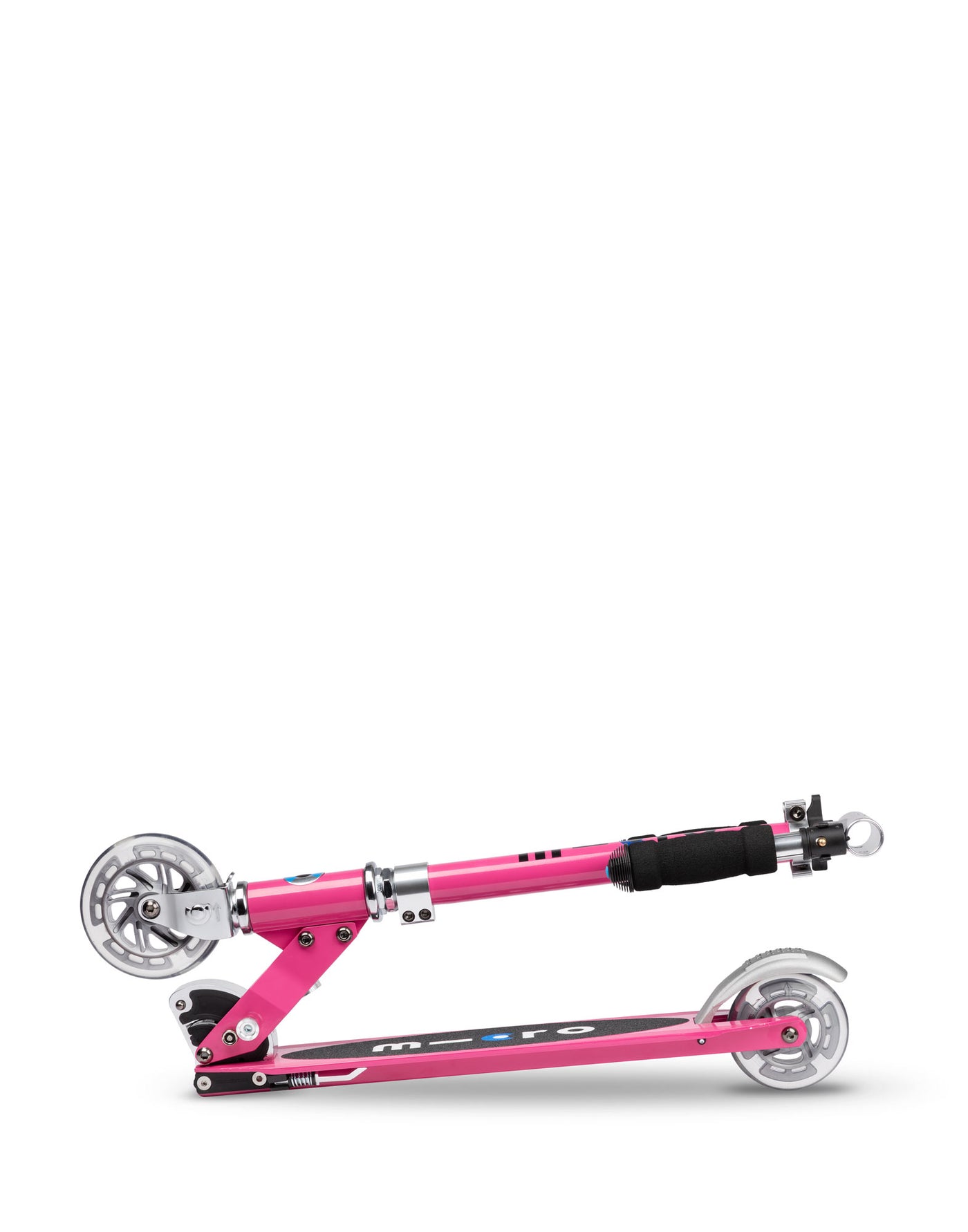 pink sprite 2 wheel kids scooter folded