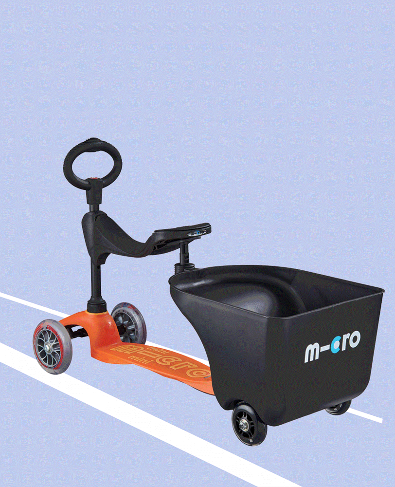 micro trailer attached to micro seat that is perfect for preschoolers