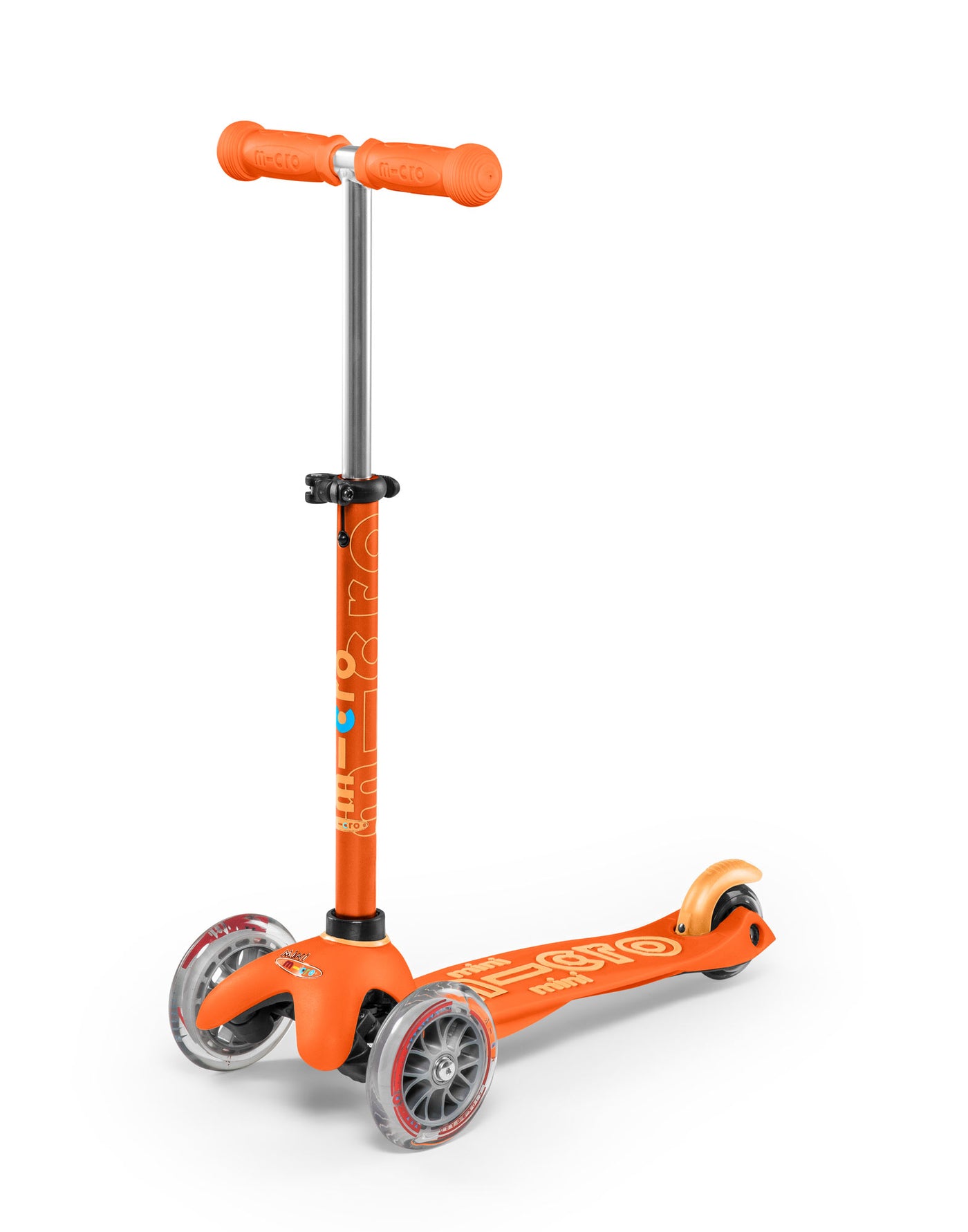 orange mini deluxe 3 wheel scooter