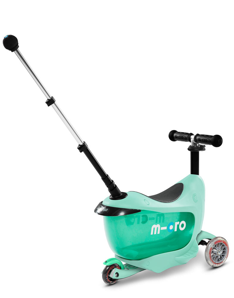 aqua mini2go deluxe plus ride on scooter side on