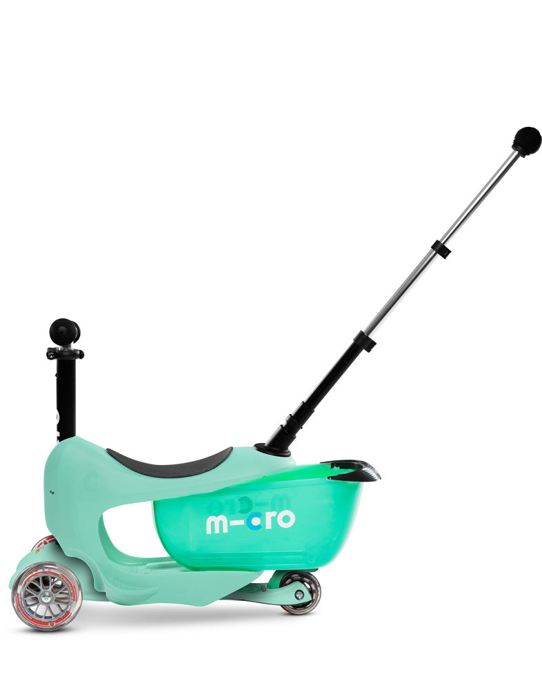 aqua mini2go deluxe plus ride on scooter side on