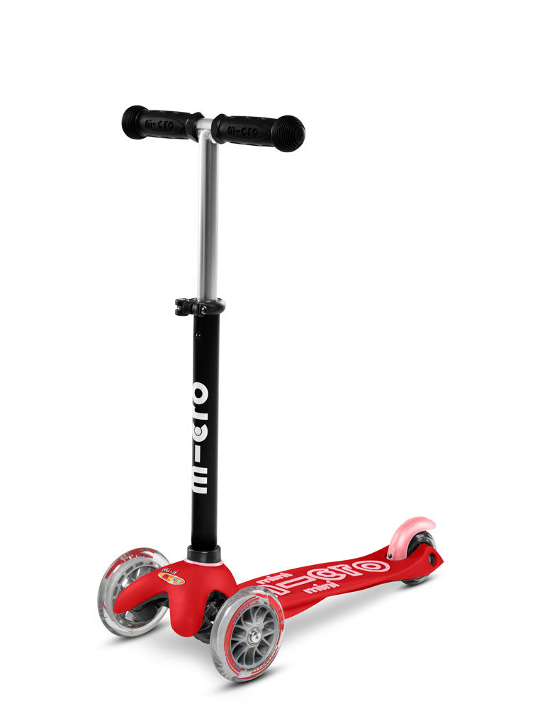 red mini2go deluxe plus ride on scooter without detachable seat
