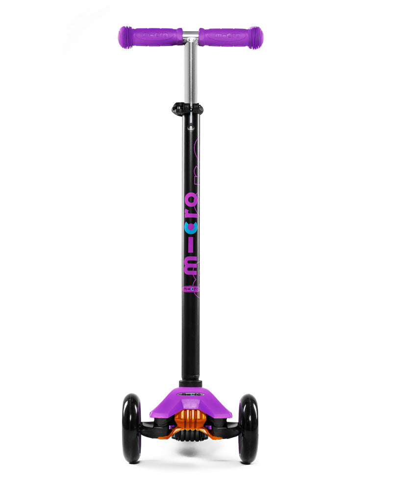 purple maxi classic 3 wheel kids scooter front on
