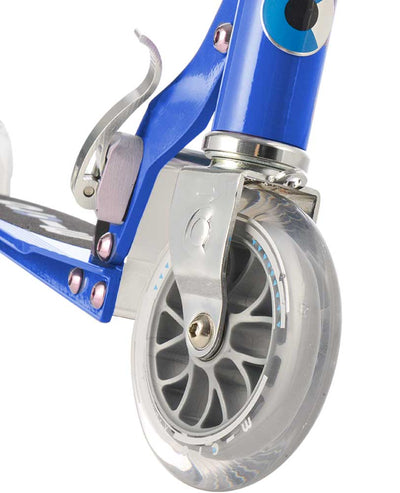 blue sprite 2 wheel kids scooter front wheel